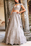 Jayanti Reddy Grey embroidered lehenga set Online Shopping