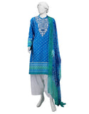Blue Lawn Embroidered 2PC-JLAWN-S-JDS-25-1001-S Juniad Jamshaid Brand Original Fabrics