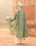 2PC-JLAWN-S-JDS-25-1051 Green Lawn Printed Junaid Jamshaid Brand Original Fabrics