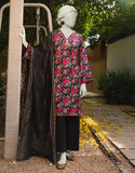 2PC-JLAWN-S-JDS-25-1069 Black Lawn Embroidered Junaid Jamshaid Brand Original Fabrics