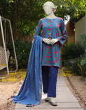 2PC-JLAWN-S-JDS-25-1070 Blue Lawn Embroidered Junaid Jamshaid Brand Original Fabrics