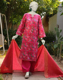 2PC-JLAWN-S-JDS-25-1072 Pink Lawn Embroidered Junaid Jamshaid Brand Original Fabrics