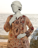 Beige Lawn Printed 2PC-JLAWN-S-JST-25-2005-S Juniad Jamshaid Brand Original Fabrics