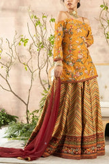 Kalista Mustard floral sharara set Online Shopping