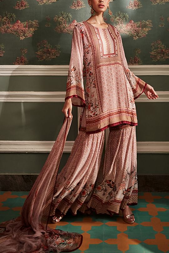 Kalista Pink gharara set Online Shopping