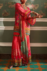 Kalista Hot pink kurta and gharara set Online Shopping