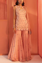 Sanya Gulati Pink embroidered kurta and sharara set Online Shopping