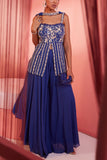 Sanya Gulati Blue embroidered kurta and pants set Online Shopping