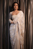 Masaba Beige hand printed draped sari set Online Shopping