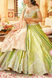 Matsya Green and gold lehenga set Online Shopping