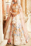 Matsya Ivory embroidered lehenga set Online Shopping