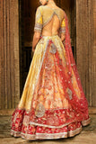 Matsya Yellow embroidered lehenga set Online Shopping