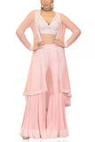 Megha &amp; Jigar Blush pink gharara set Online Shopping