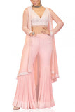 Megha &amp; Jigar Blush pink gharara set Online Shopping