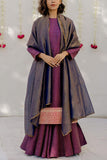 MimamsAa by Ankita Singh Magenta silk brocade kurta set Online Shopping