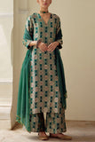 MimamsAa by Ankita Singh Bottle green kurta set Online Shopping