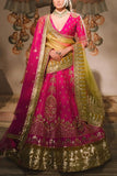 Masaba Rani pink floral embroidery lehenga set Online Shopping