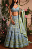 Mynah's Reynu Taandon Mint green embroidered lehenga set Online Shopping