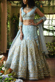 Mynah's Reynu Taandon Blue embellished lehenga set Online Shopping