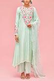 Nachiket Barve Mint embroidered kurta set Online Shopping