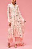 Nachiket Barve Peach kalidar kurta set Online Shopping