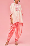 Nachiket Barve Peach dhoti and poncho top Online Shopping