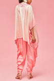 Nachiket Barve Peach dhoti and poncho top Online Shopping