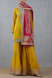 Nidhi Tholia Mustard embroidered sharara set Online Shopping