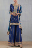 Nidhi Tholia Navy blue embroidered sharara set Online Shopping