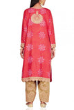 Nidhi Tholia Red bandhej kurta set Online Shopping