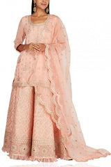 Nidhi Tholia Pink embroidered sharara set Online Shopping