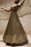 Couture by Niharika Gold embroidered lehenga set Online Shopping