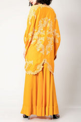 Nupur Kanoi Yellow embroidered jacket and gharara Online Shopping