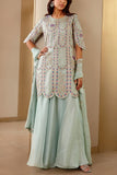 Osaa by Adarsh Teal embroidered kurta set Online Shopping