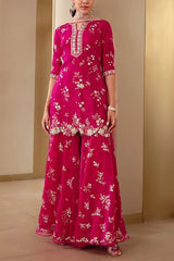 Osaa by Adarsh Scarlet organza sharara set Online Shopping