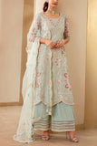 Osaa by Adarsh Frost blue silk kurta set Online Shopping