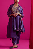 Pink City by Sarika Purple embroidered kurta and salwar set Online Shopping