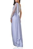 Pooja Peshoria Periwinkle draped sari gown Online Shopping