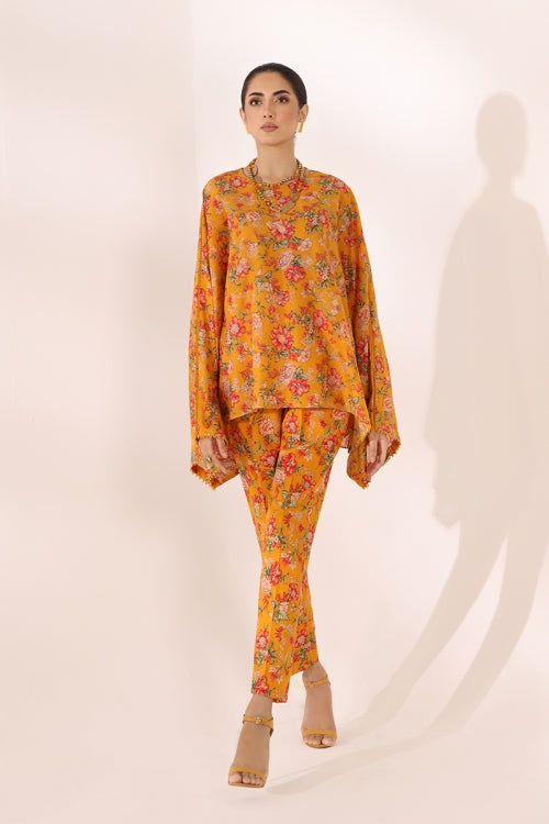 Bareeze Printed PR1688 Mustard  Online Shopping