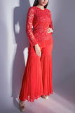 Prémya by Manishii Red embroidered peplum sharara set Online Shopping