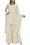 Prémya by Manishii Ivory embroidered sharara set Online Shopping