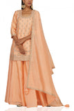 Punit Balana Peach embroidered kurta set Online Shopping