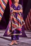 Punit Balana Purple benarasi silk kurta set Online Shopping