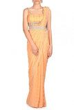 Rabani and Rakha Peach embellished sari set Online Shopping