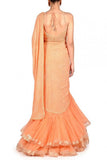 Rabani and Rakha Peach draped lehenga sari set Online Shopping