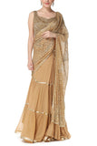 Rabani and Rakha Gold embroidered lehenga sari set Online Shopping