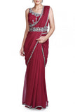 Rabani and Rakha Ruby draped sari set Online Shopping