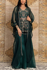 Ridhima Bhasin Green organza sharara set Online Shopping