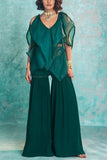 Ridhima Bhasin Teal green top and sharara Online Shopping