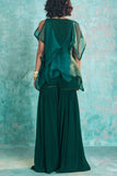 Ridhima Bhasin Teal green top and sharara Online Shopping